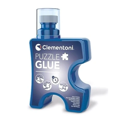 Image of Clementoni Liquid Glue for Jigsaw Puzzles: 200 ML Easy to Apply with Sponge Head, Quick Drying Formula Preserves Shine on Prints, Ideal Puzzle Accessories