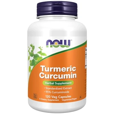 Image of Now Foods, Turmeric Curcumin, 665mg, 120 Vegan Capsules, Lab Tested, Soy Free, Gluten Vegetarian, Non GMO
