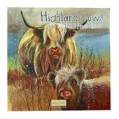 Image of ALEX CLARK Highland Cows Jigsaw puzzle 1000 piece fun games and gifts animals adults children aged 12 up