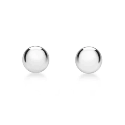 Image of Carissima Gold Women&#039;s 9 ct White 5 mm Ball Polished Stud Earrings