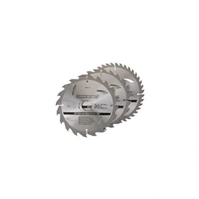 Image of Silverline TCT Circular Saw Blades 20, 24, 40T 3pk 180 x 30 16mm Rings