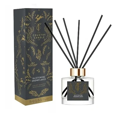 Image of The Country Candle Co. Woodland Range Reed Diffuser Glistening Snowflakes