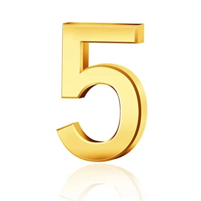 Image of 3D Mailbox Numbers 0 9 House Door Self adhesive Stickers For Apartment Hotel Street Room Address (Gold) (5)