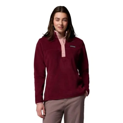 Image of Columbia Women&#039;s Benton Springs 1/2 Snap Pull Over 2, Fleece Over, New Mint/Rain Forest, XS
