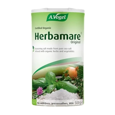 Image of A.Vogel Herbamare Original Seasoning Salt Sea with 12 Different Fresh Organic Vegetables &amp; Herbs Add Flavour to Cooking 500g
