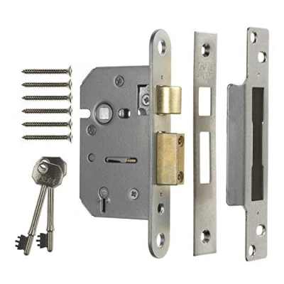 Image of ERA 5 Lever Viscount Deadbolt Mortice Lock 3&quot; Backset with Satin Finish