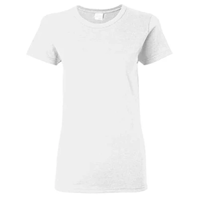 Image of Gildan Ladies/Womens Heavy Cotton Missy Fit Short Sleeve T Shirt (M) (White)