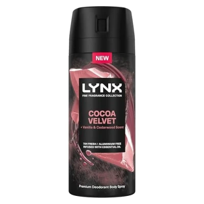 Image of Lynx Cocoa Velvet Anti Perspirant Aerosol Men&#039;s Deodorant Spray 150 ml