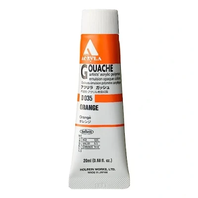 Image of Holbein Acryla Gouache Orange (A) 20ml