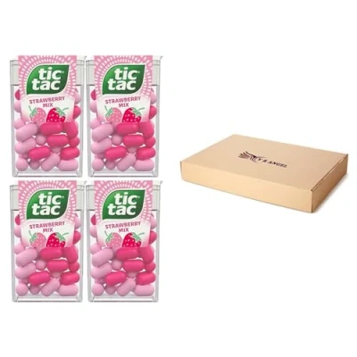Image of 4 x Strawberry Mix Tic Tac Mint Sweets For Little Moments of Refreshment Sold By VR Angel