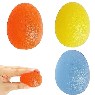 Image of 3 Pcs Hand Therapy Ball for Finger Exercise, Ball, Silicone Stress Relief, Relieve Joint Pain
