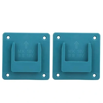 Image of 2PCs Electric Tool Holder Power Drill Hanger Machine Storage Rack Wall Mount Bracket Fixing Devices 3.7 x 0.7in Compatible for Makita 18V Tool(Cyan)