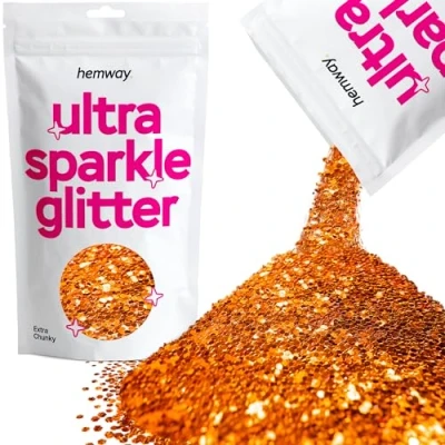 Image of Glitter Copper Ultra Sparkle Sequins Nail Face Festival Christmas Halloween Makeup Extra Chunky 100g / 3.5oz