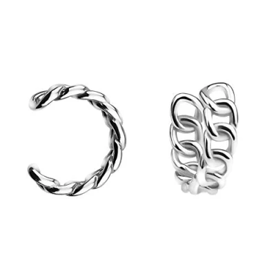 Image of SOFIA MILANI Women&#039;s Earrings 925 Silver Fake Piercing Ear Cuffs 20747