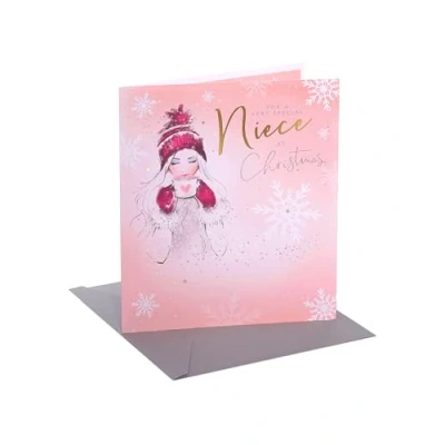 Image of UK Greetings Christmas Card for Niece Stylish Design