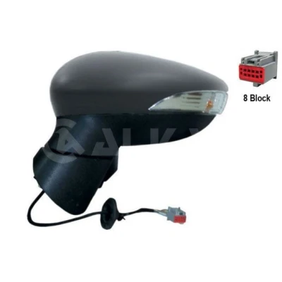 Image of 1542172, 1547274, 1671046, 1748313 Wing mirror ALKAR 6111394 Left primed Electric Convex FORD: Fiesta 6, Mk6 Saloon