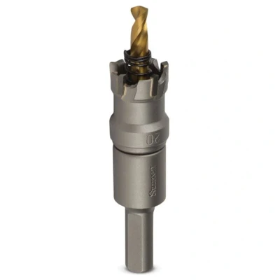Image of Starrett Tungsten Carbide Tipped Hole Saw SM38 Sheet Metal Cutter With Arbor &amp; Pilot Drill Bit For Drilling Stainless Steel Aluminum Alloy 38 mm
