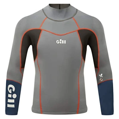 Image of Gill Mens Zenlite Neoprene Top Ideal for Watersports, Sailing, Boardsports, Stand Up Paddleboard, Kayaking, Windsurfing Steel Grey