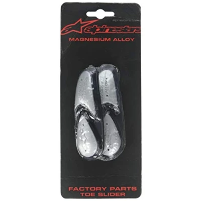 Image of Alpinestars 25SLI4 11 OS Magnesium Replaceable Toe Sliders (25SLI4) Grey