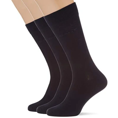 Image of GANT Men&#039;s 9960256 410 40 42 Soft Cotton Socks 3 Pack, Marine,