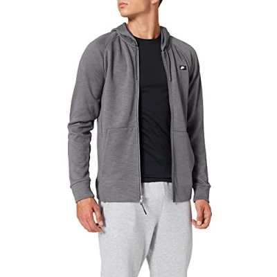 Image of NIKE Men Sportswear Optic Full Zip Hoodie Dark Grey, Large