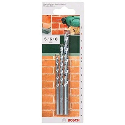 Image of Bosch 2609255458 Masonry Drill Bit Set (3 Pieces)