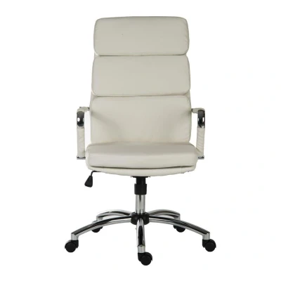 Image of TEKNIK Deco 1097WH Faux Leather Tilting Executive Chair White