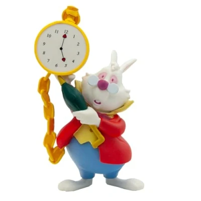 Image of Bullyland 11402 Toy Figure, Walt Disney Alice in Wonderland, White Rabbit, Approx. 8.1 cm, Ideal as a Cake Topper, Detailed, PVC Free, Great Gift for Children’s Imaginative Play