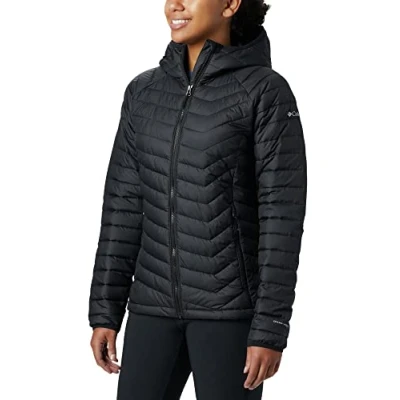 Image of Columbia Women&#039;s Powder Lite Hooded Jacket, Puffer Black, Size S