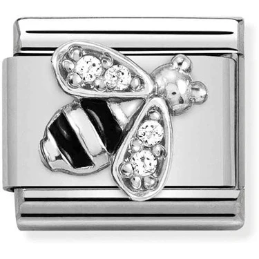 Image of Nomination Silver Crystal Bee Charm