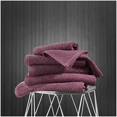 Image of GC GAVENO CAVAILIA Premium Geometric Triangle Super Soft Absorbent Hand Or 2 Bathroom Sheet, Egyptian Cotton, Rose, Bath Towel