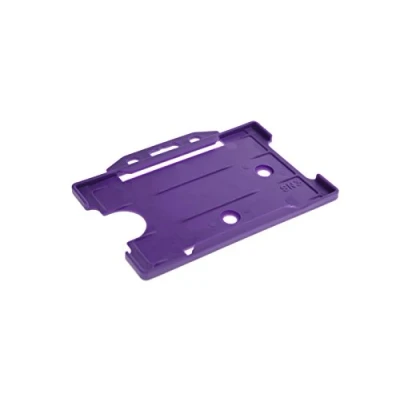 Image of ID Card It 5 x Rigid Identity Pass Badge Holder Purple