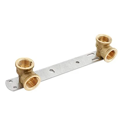 Image of Concealed Shower Bracket/Length 150mm / Thermostatic Mixer Tap Bar Back Plate BSP Thread Faucet Connection Set 1/2x1/2 x L 150 Wärmer System PSW Trade SUPPLIERS LTD