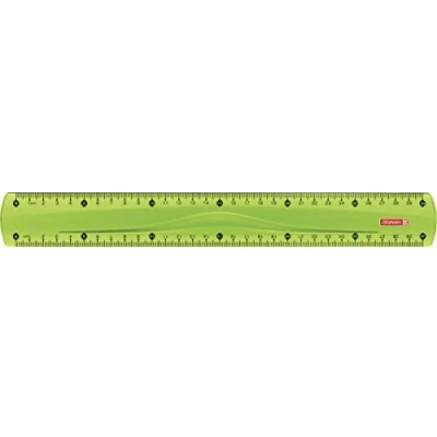 Image of Brunnen Colour Code Ruler for Left and Right Handed Users, 15 cm, Assorted Colours 30 cm grün/Kiwi