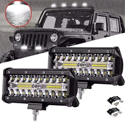 Image of Ricoy 7inch LED Light Bar 2pcs 240W Offroad Driving Lights Pods Spot Flood Combo Beam (2 Pcs 240w)