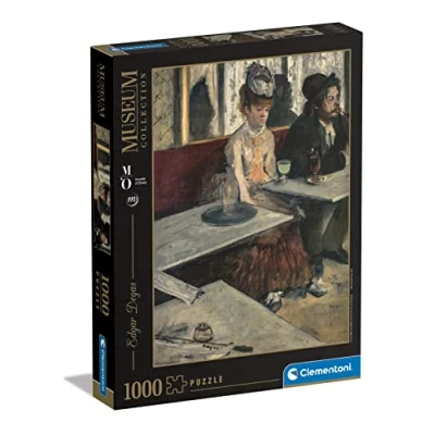 Image of Clementoni 39761 Museum Collection Degas, &quot;Dans Un Café&quot; Jigsaw Puzzle 1000 Pieces, For Adults Made In Italy