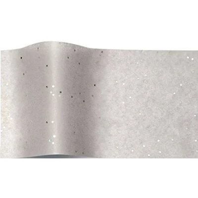 Image of 5 Grey Gemstone Wrapping Tissue Paper Sheets Luxury Sparkly Glitter GEM 35x45cm