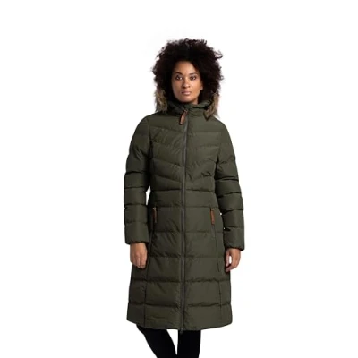 Image of Trespass Womens Audrey II Padded Longer Length Jacket Coat Dark Vine XL 16