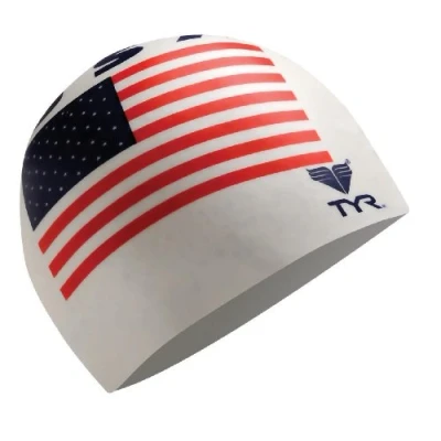 Image of TYR Mens Beanie Swim caps, White