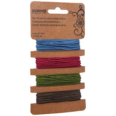 Image of Rubber Bands, 4 x 3 m; Diameter 1 mm Blue/Pink/Green/Grey