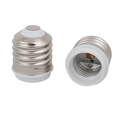 Image of sourcing map 2pcs E40 to E27 Extender Adapter Converter Light Bulb Socket Holder Sliver Tone