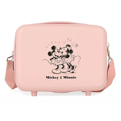 Image of Disney Mickey &amp; Minnie Kisses Adaptable Toiletry Bag Nude 29x21x15cm Rigid ABS 9.14L 0.8 kg, Nude, One Size,