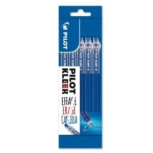 Image of Pack of 5 Kleer Pilot Erasable Ballpoint Pens Blue