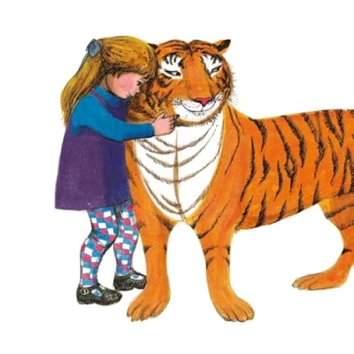 Image of The Tiger Who Came to Tea Hugs Blank Greeting Card with Envelope