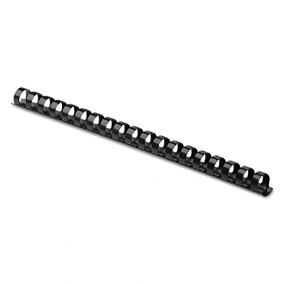 Image of Fellowes Plastic Comb Binding Spines, 3/8 Inch Diameter, Black, 55 Sheets, 100 Pack (52325)
