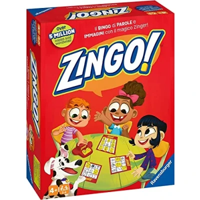 Image of Ravensburger Zingo Funny Tombola of Words and Pictures, 2 4 Players, Educational Game for Children Girls 4+ Years, Italian Edition