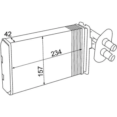 Image of 701820031 Heat Exchanger MAHLE ORIGINAL AH 69 000S VOLKSWAGEN: Transporter 4 Bus, 4,