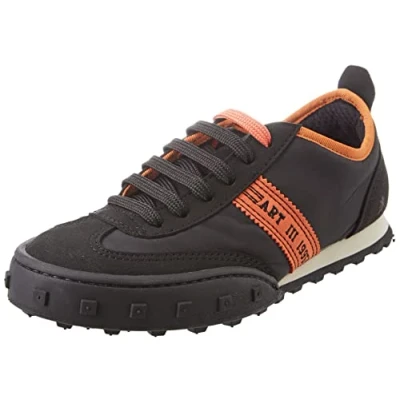 Image of Art Unisex&#039;s Cross Sky Sneaker, Black Orange, 4 UK
