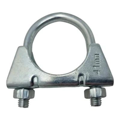 Image of 41mm Universal U Bolt Exhaust Clamps Heavy Duty Clamp &amp; Nuts (Pack of 2)