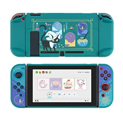 Image of GeekShare Alchemy Cat Protective Case Compatible with Nintendo Switch and Joy Con Shock Absorption Anti Scratch Slim Cover [video game]